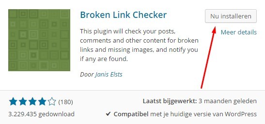 broken link checker installeren