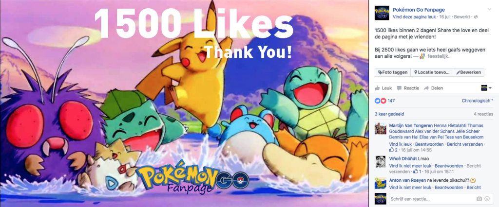1500 Fans Pokemonfanpage