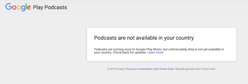 podcasts not available